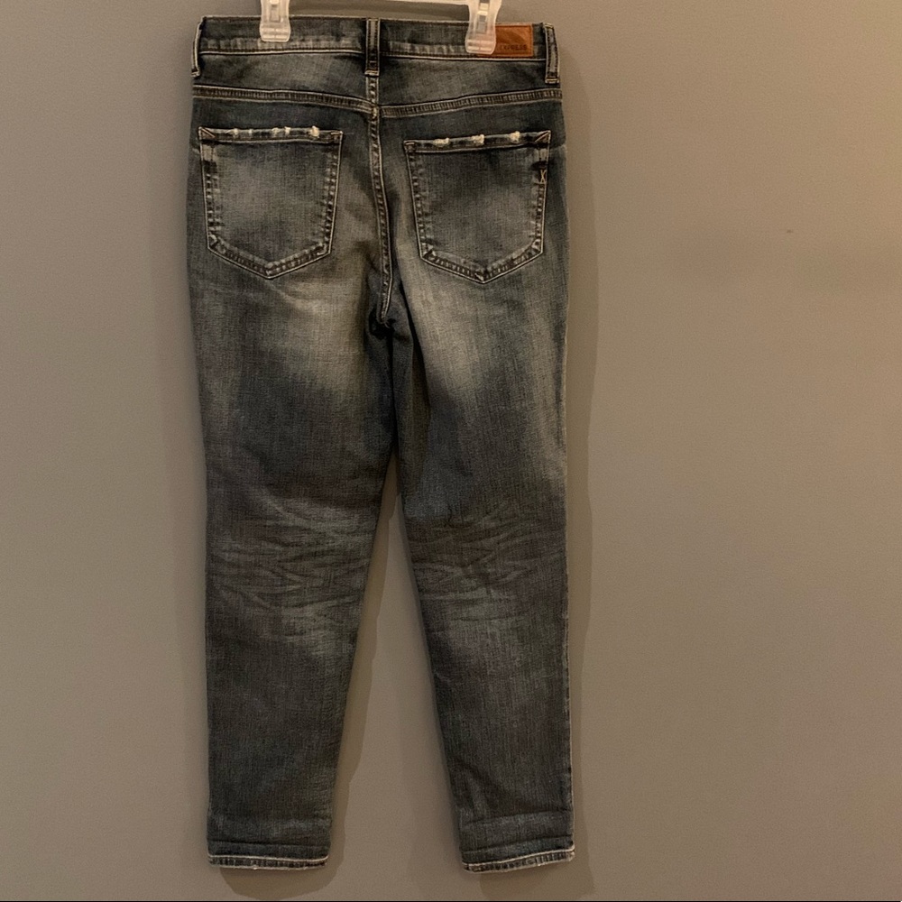 Express Girlfriend High Rise Distress Jeans Size 0 - Picture 4 of 6